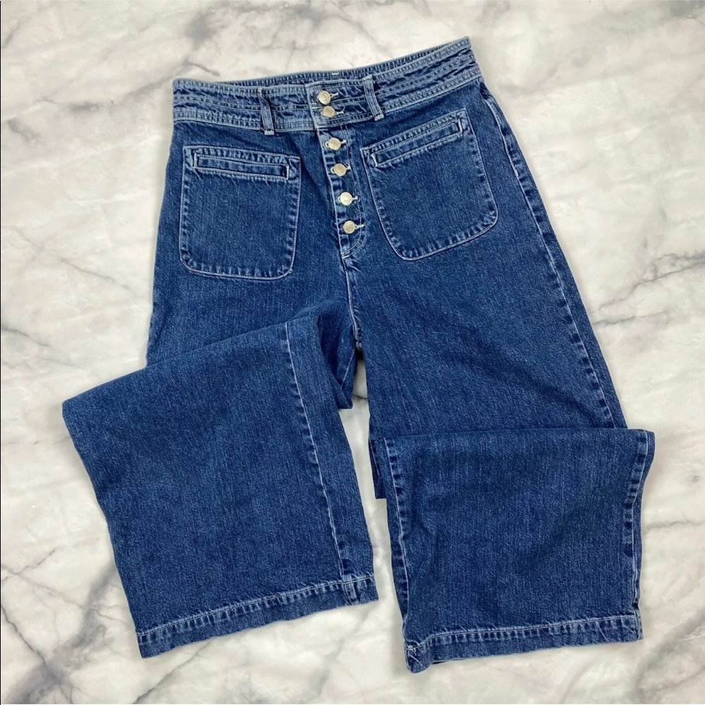 Free People Wide Leg Crop Jeans